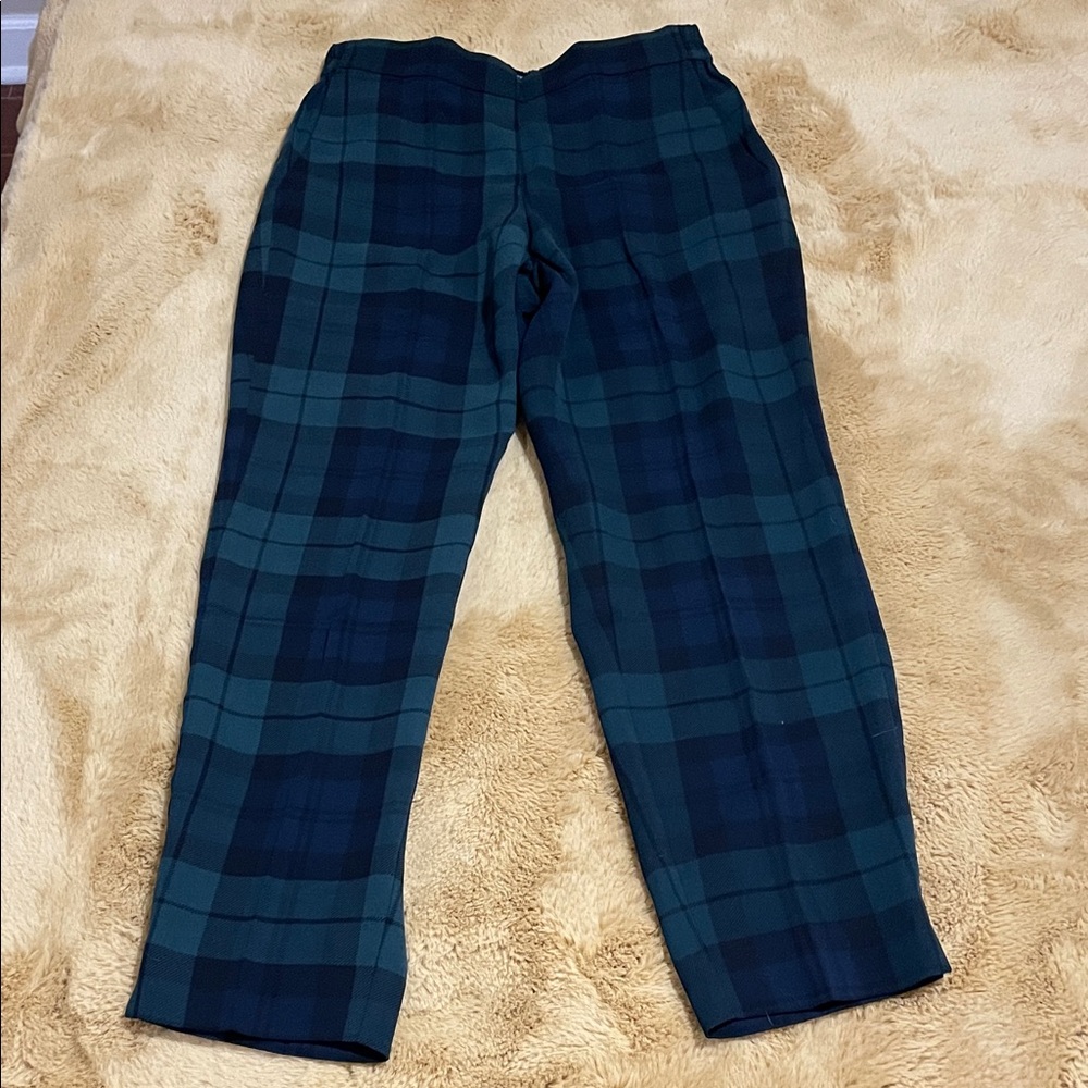 J. Crew women's Blue and Green Plaid Chinos